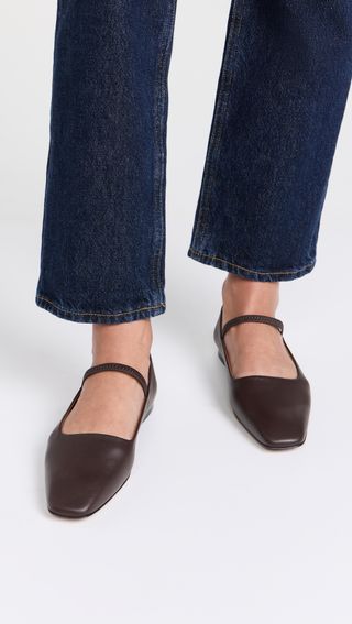 Petina Walnut Nappa Flats