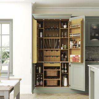 a kitchen larger with lots of storage ideas