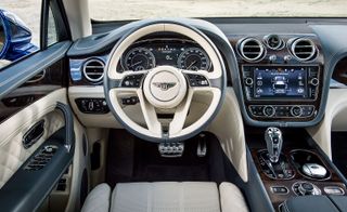 Bentley Bentayga driving dashboard view