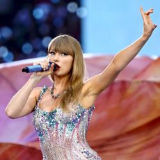 Taylor Swift performs on stage during her Eras tour