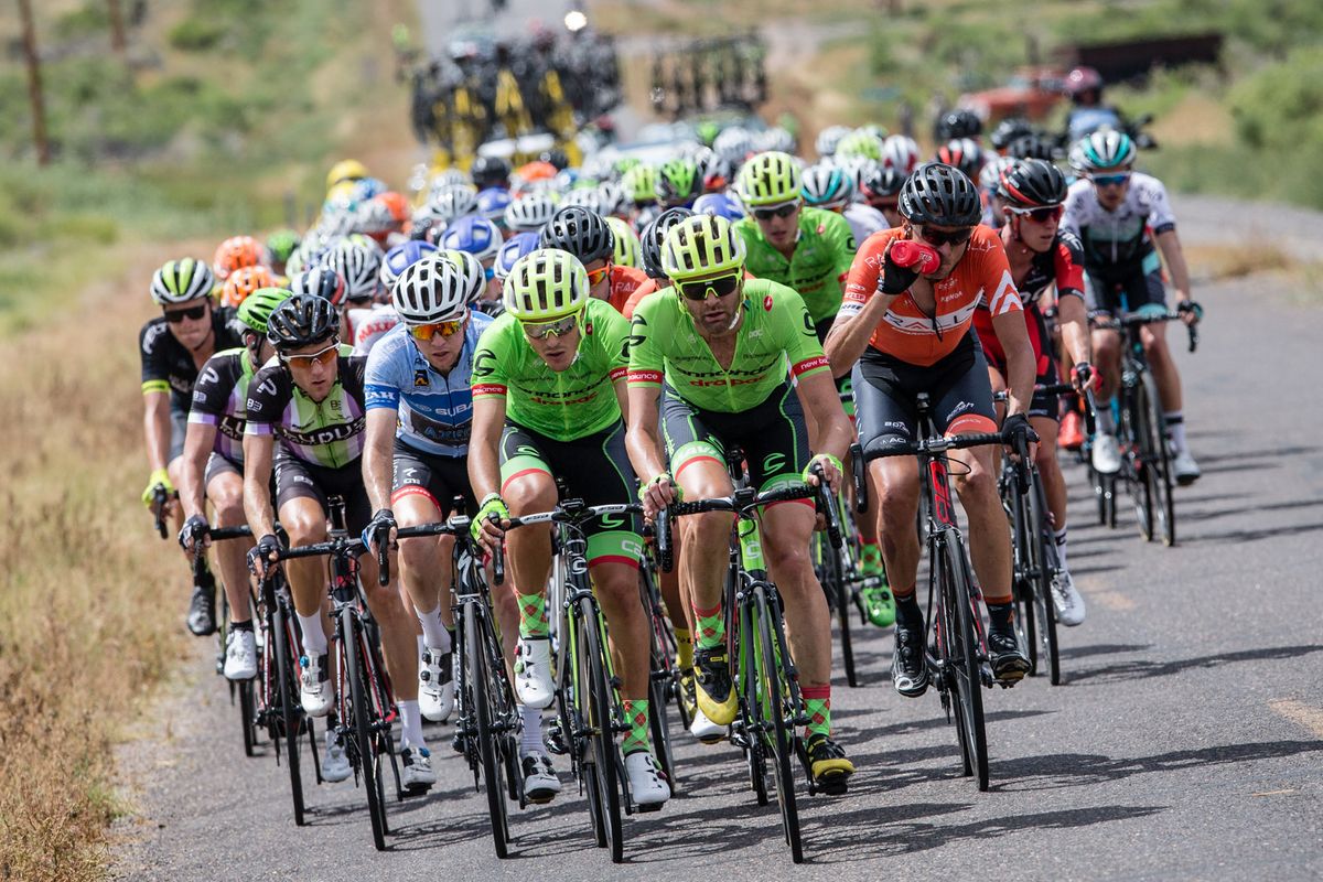Cannondale-Drapac comes to the front to chase