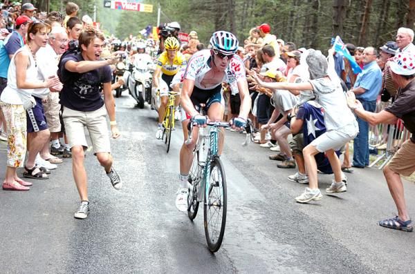 Jurgen Van Den Broeck (Omega Pharma - Lotto) climbs the Mont&eacute;e Laurent Jalabert.
