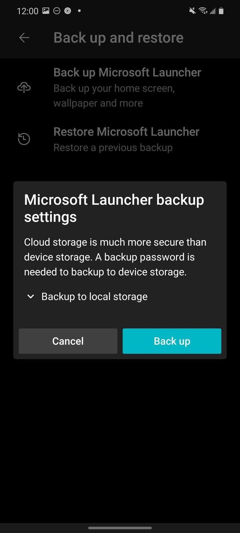 How To Backup Microsoft Launcher