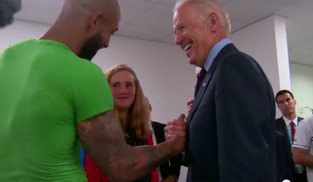 Watch Joe Biden schmooze with the U.S. men&amp;#039;s soccer team after their thrilling win over Ghana