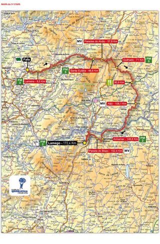 2010 Volta a Portugal stage 5 map