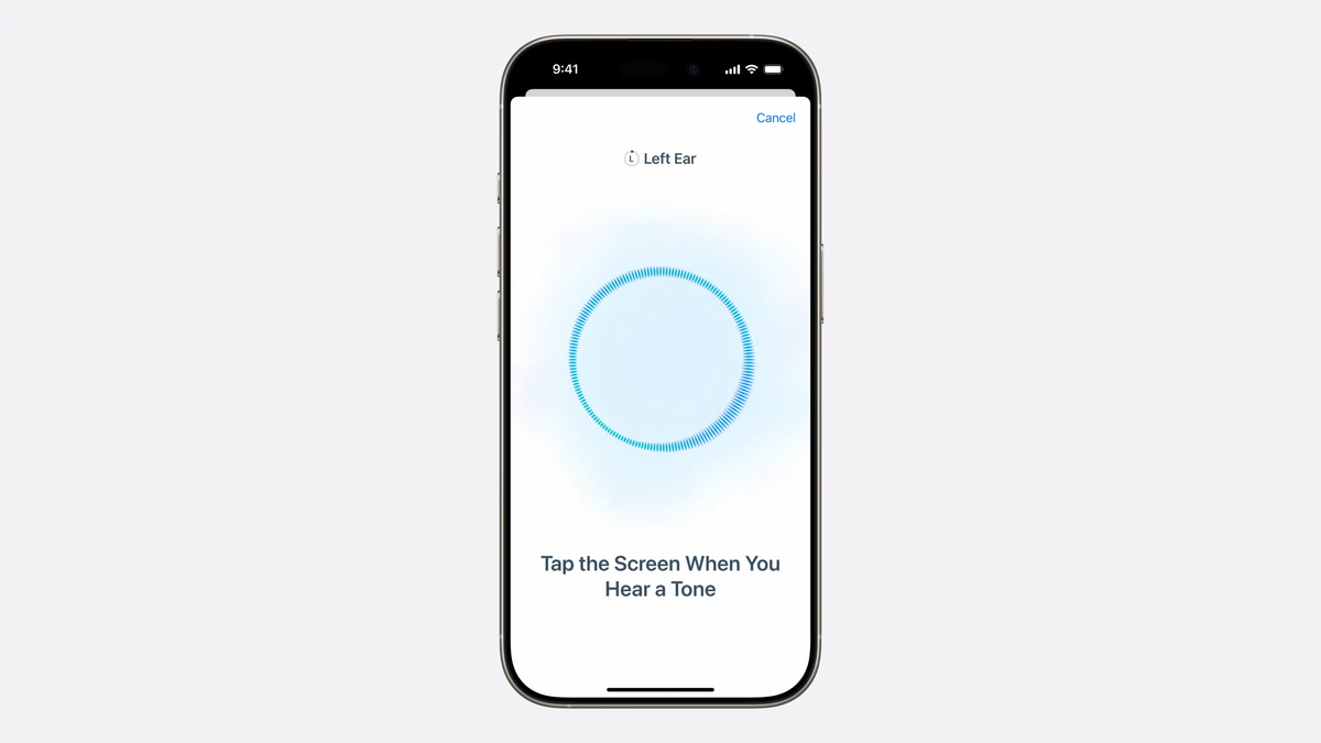 AirPods Pro hearing test on iPhone