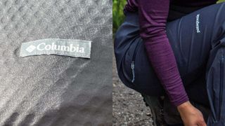 Patagonia vs Columbia: Columbia base layer and Patagonia pants