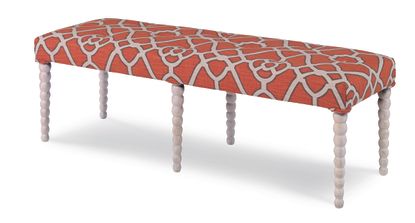 Bobbin bench in Antique Faux Gesso, &pound;1,567, Julian Chichester (020&ndash;7622 2928; www.julianchichester.com)