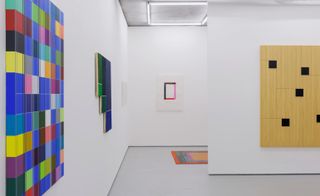 room with coloured objects