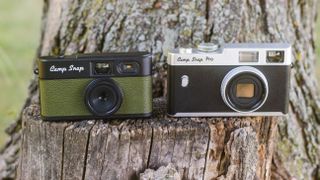 Camp Snap 2 vs Camp Snap CS-Pro on a tree stump