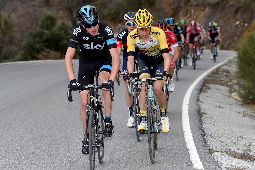 Chris Froome (Team Sky) was forced to respond after Contador's attack
