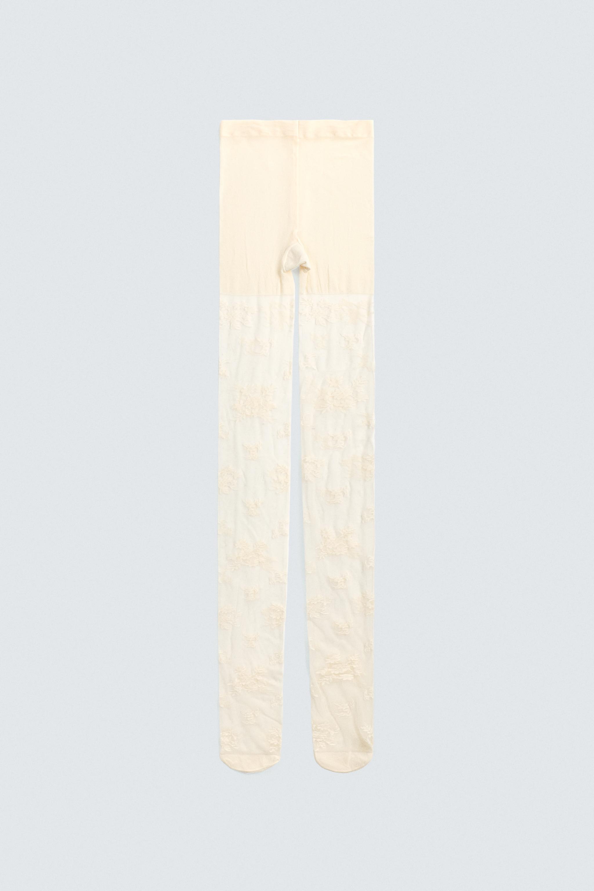 Floral Lace Tights Harry Lambert for Zara X Disney