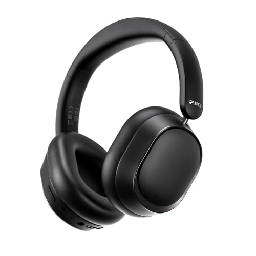 Fiio Eh13 Wireless Bluetooth Noise Cancelling Over-Ear Headphones, 42db Hybrid Anc, 45h Playtime, Foldable Headphones for Travel, Work &amp;amp; Commuting (black)