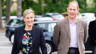 Prince Edward and Duchess Sophie visit Forfar Golf Club to mark the 150th anniversary of the club on June 28, 2021