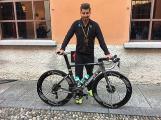 Peter Sagan with his new Specialized for Milan-San Remo