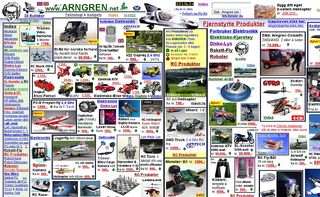 A screenshot of a garish website homepage.