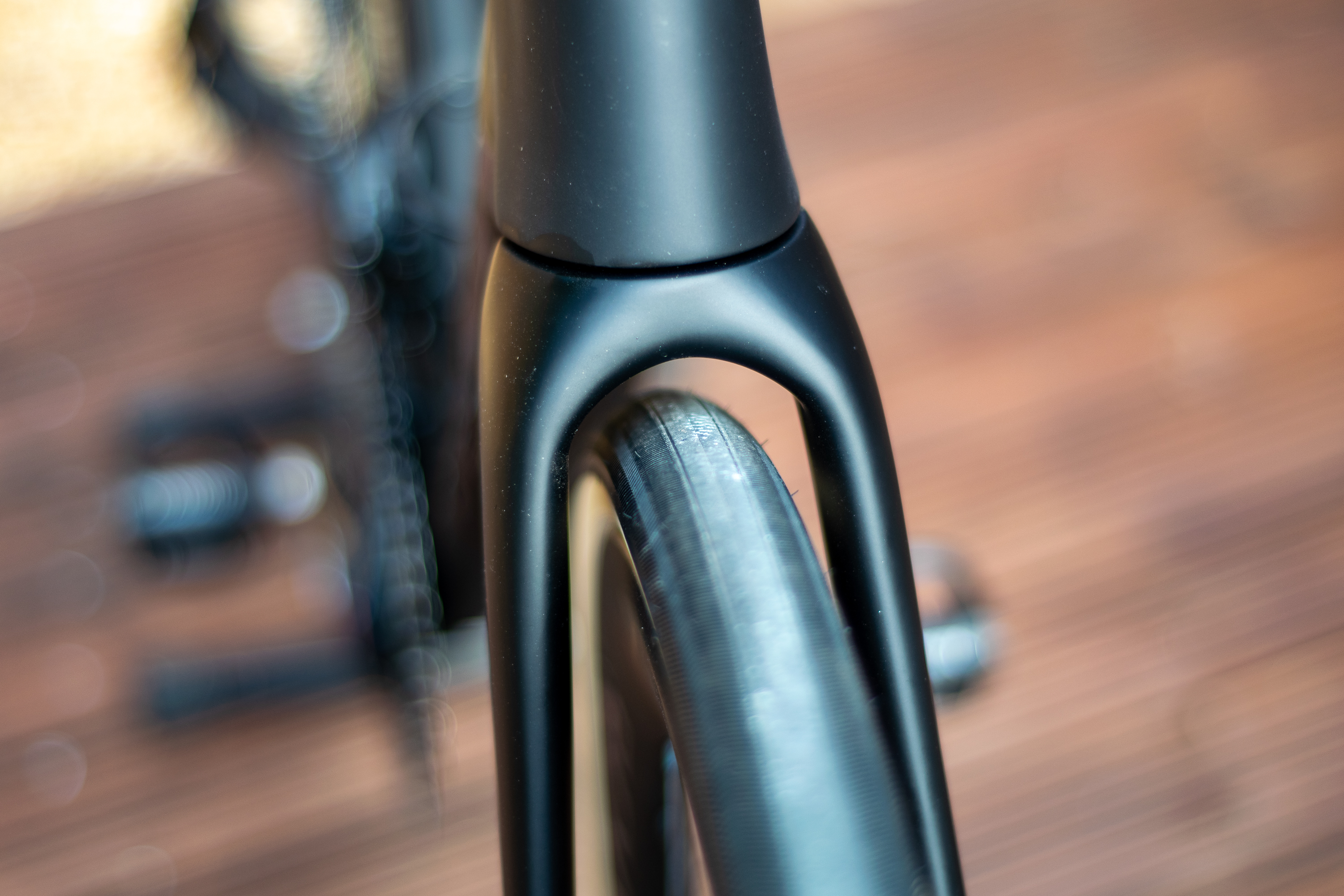 A black Trek Domane SLR 7 AXS