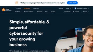 Avast Business Antivirus website screenshot