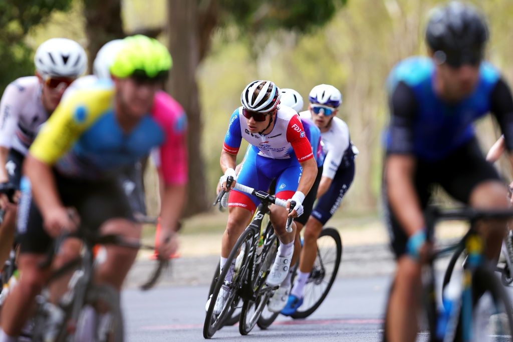 BALLARAT AUSTRALIA JANUARY 15 Jensen Plowright of Australia competes during the Australian Cycling National Championships 2022 Mens U23 Road Race a 1392km race from Ballarat to Ballarat AusCyclingAus on January 15 2022 in Ballarat Australia Photo by Con ChronisGetty Images