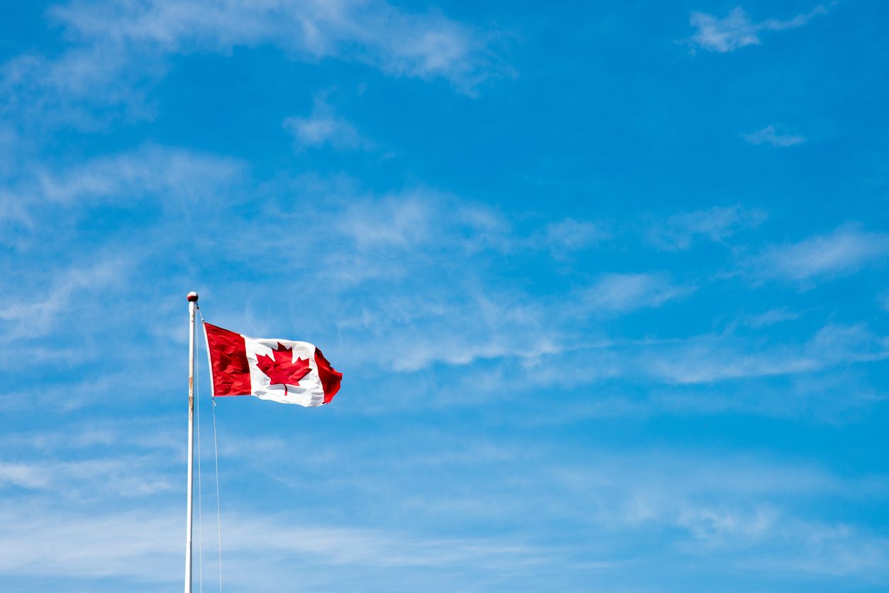 The Canadian flag.