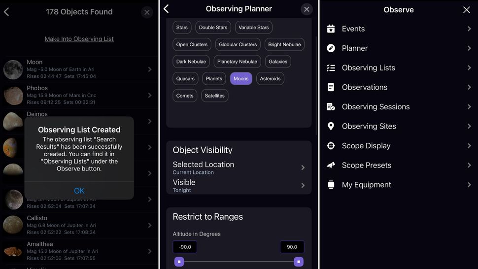 SkySafari 7 Pro app review Space