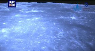 the moon's cratered surface as seen from a space