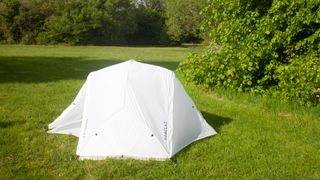 Decathlon Forclaz Dome Tent in a field