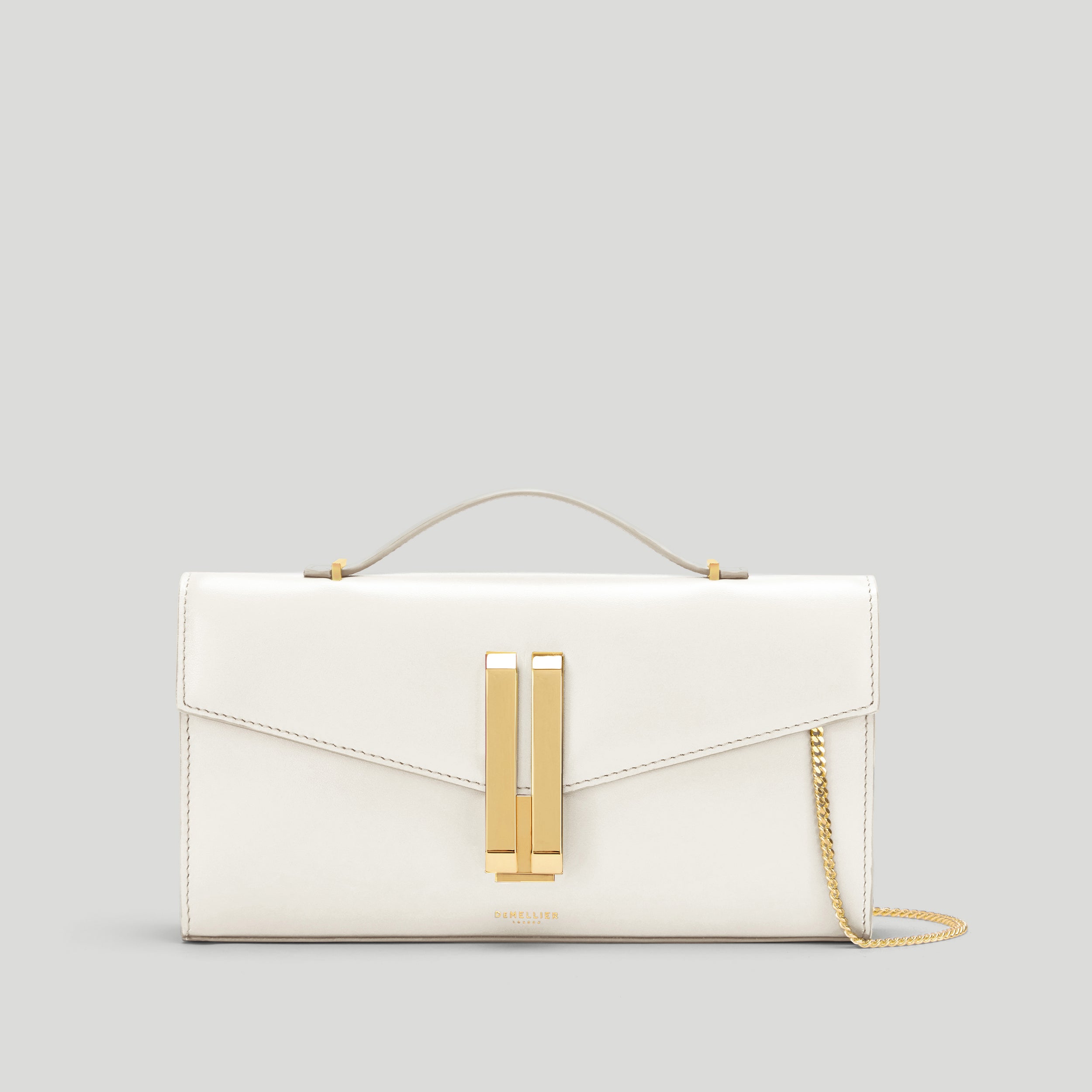The Vancouver Clutch | Optic White Smooth | Demellier