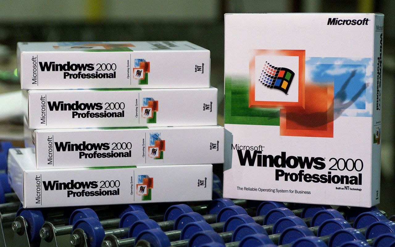 Windows 2000 boxes rolling off the line