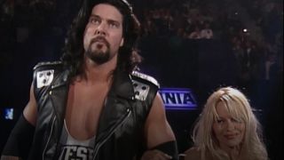Pamela Anderson and Diesel at WrestleMania XI