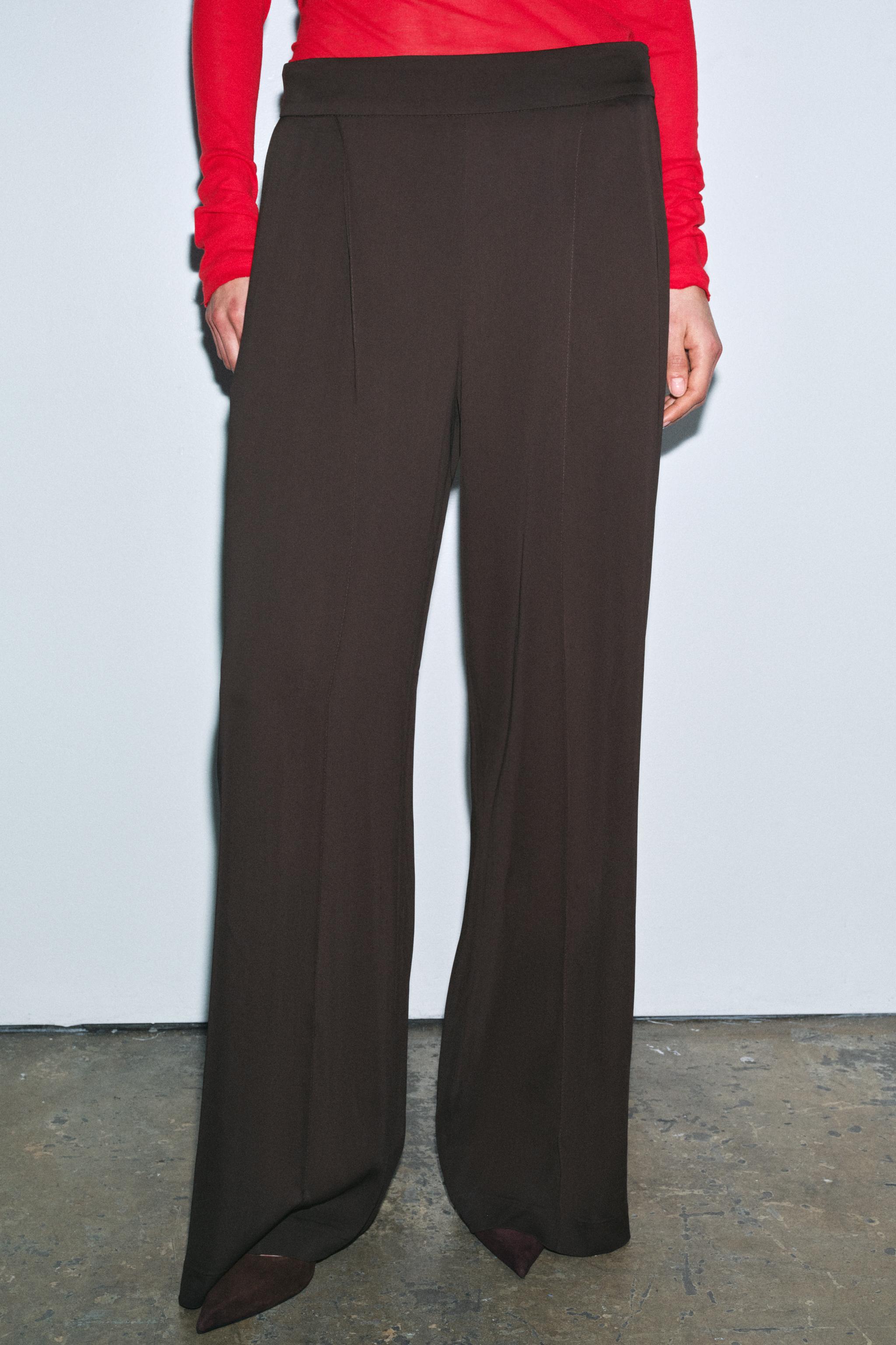 Zw Collection Loose-Fitting Darted Trousers
