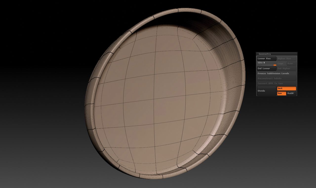 Image created using a simple poly model imported into ZBrush