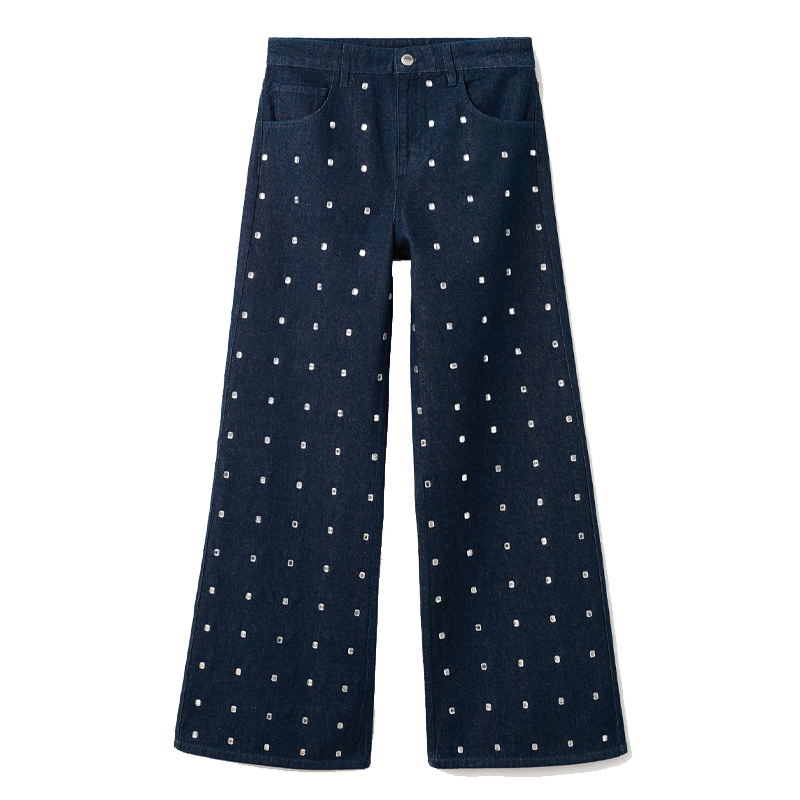embellished indigo jeans Mango