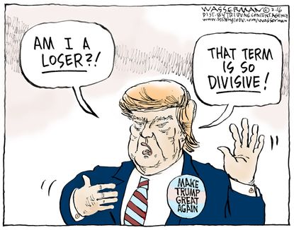 Political Cartoon U.S. Trump Loss