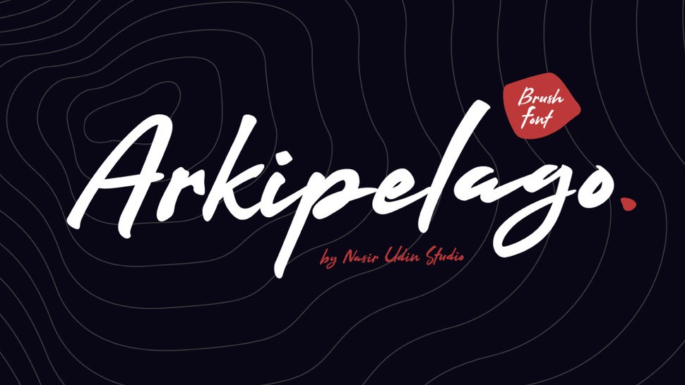 Free script fonts: sample of Arkipelago font