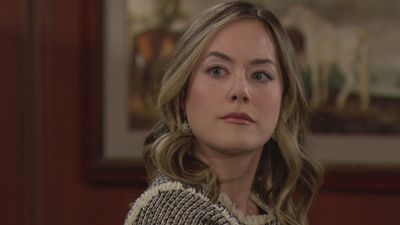 Hope (Annika Noelle) looks defiant in The Bold and the Beautiful