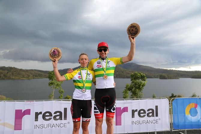 Australian marathon national champions Melissa Anset and Andy Blair