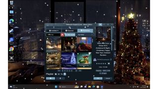 Wallpaper Engine Christmas theme in Windows 11