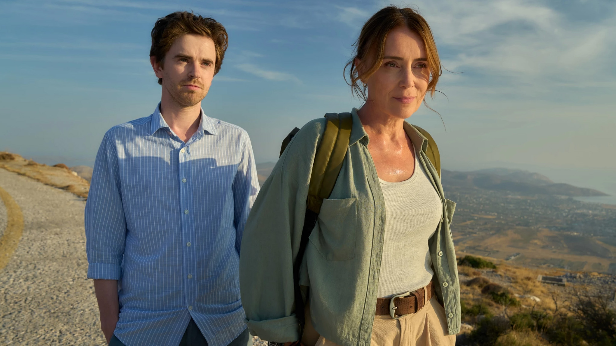 Freddie Highmore as Edward and Keeley Hawes as Julie in The Assassin.