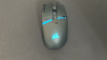 Corsair Darkstar Wireless gaming mouse on matte black background