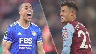 Youri Tielemans of Leicester City and Philippe Coutinho of Aston Villa could both feature in the Leicester vs Aston Villa live stream