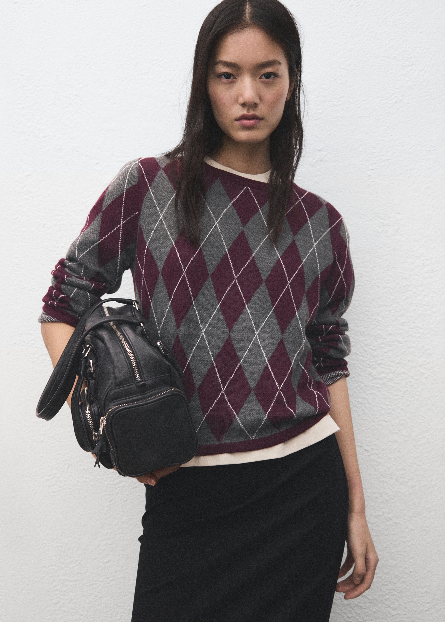 Argyle Knit Sweater - Women | Mango United Kingdom
