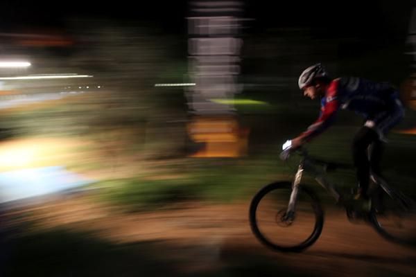 Riders had to concentrate throughout the night as some periods of rain made the track slippery