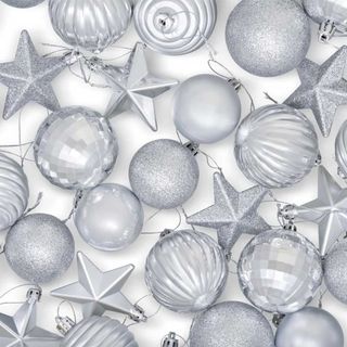 silver baubles