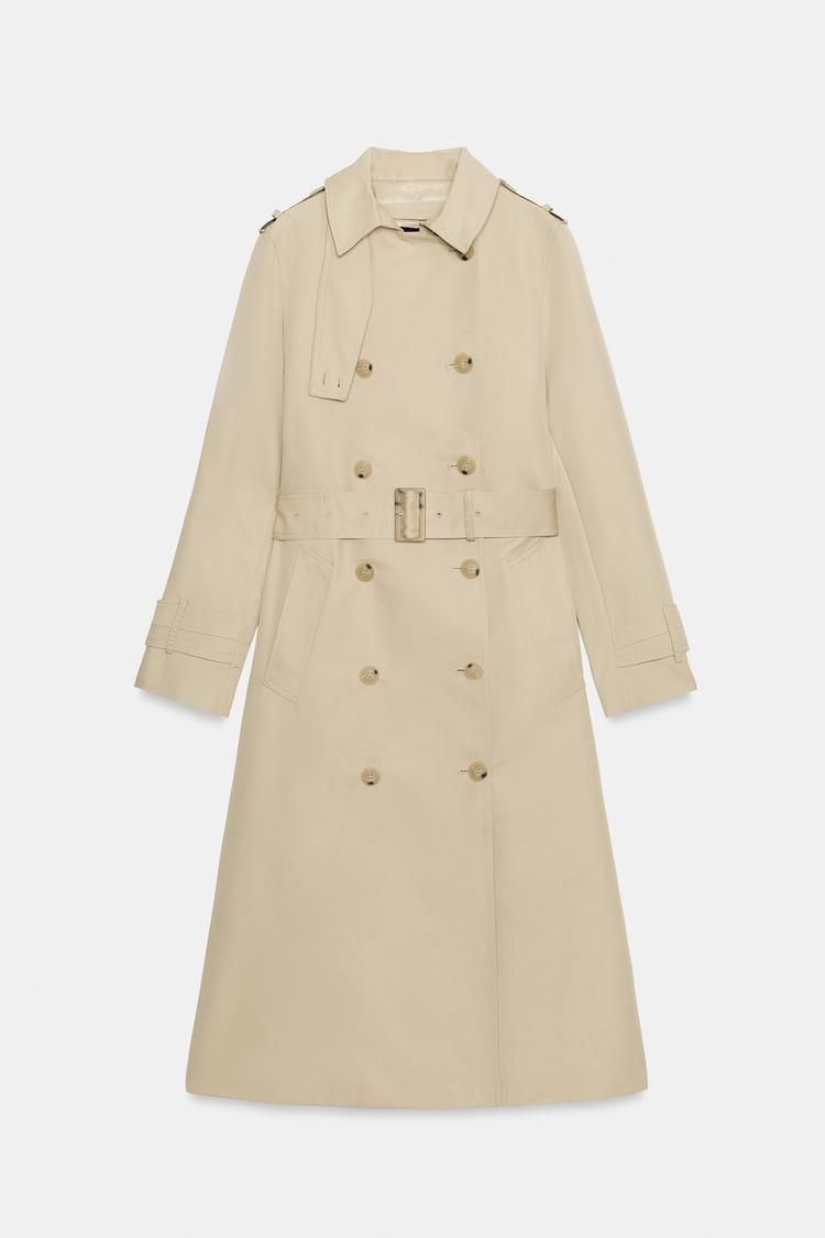 ZARA, Water-Repellent Belted Trench Coat
