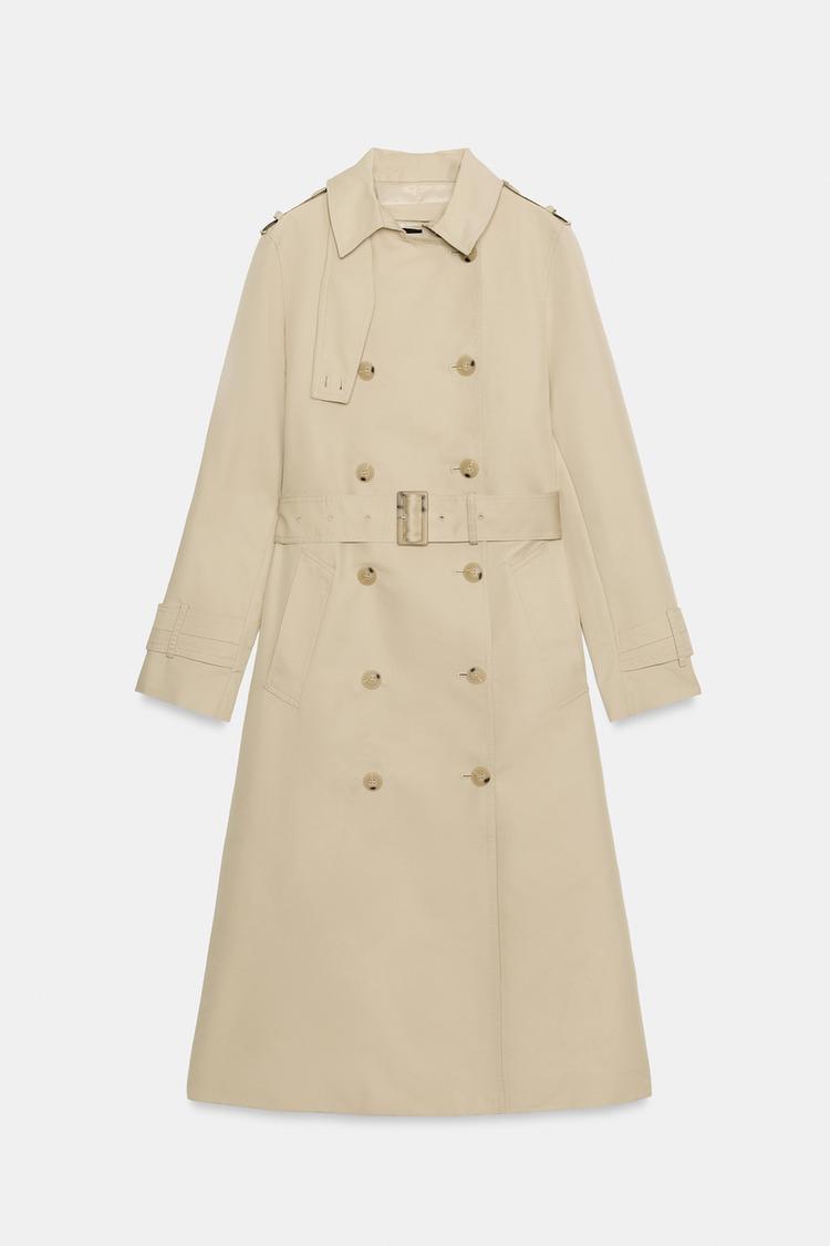 ZARA, Water-Repellent Belted Trench Coat