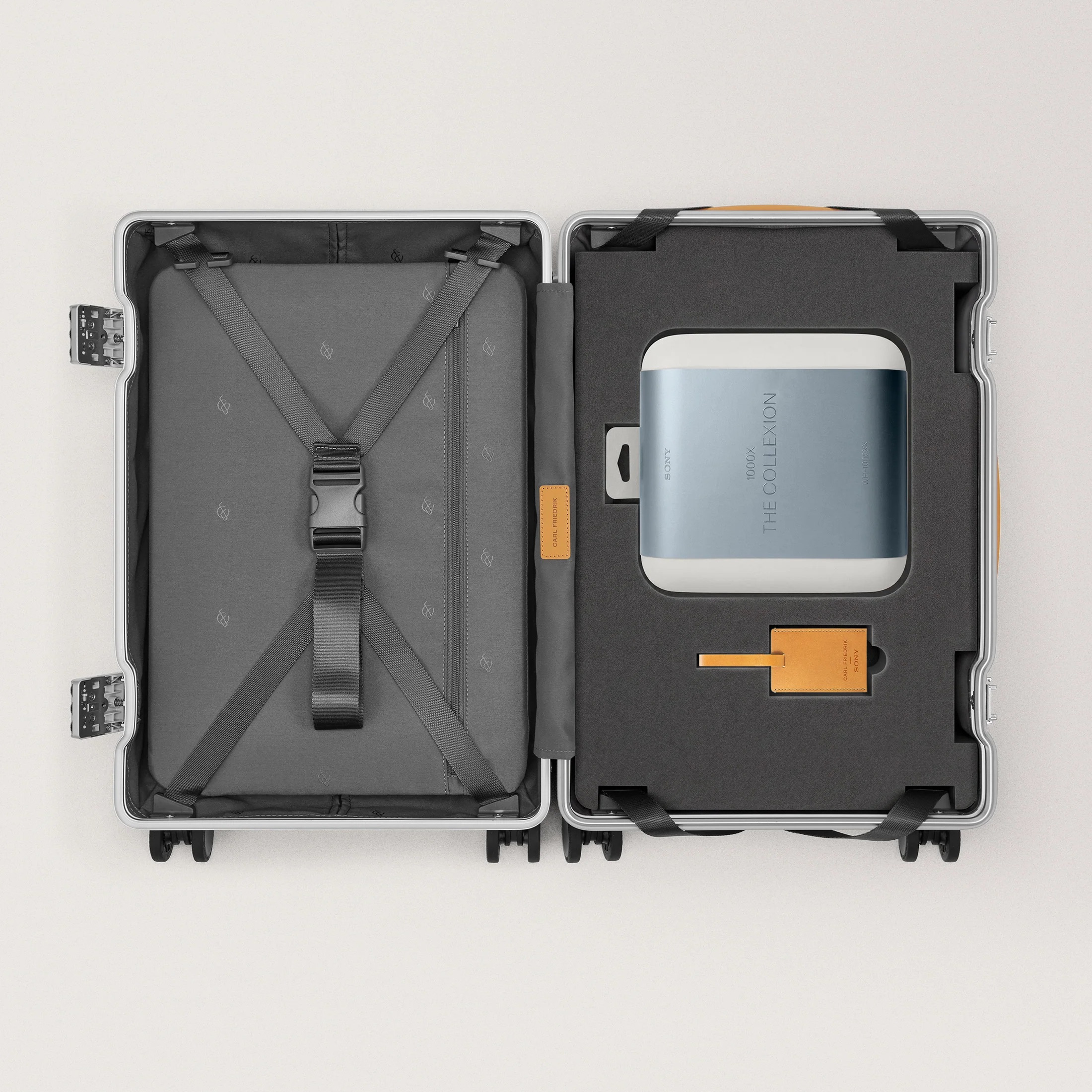 Sony and Carl Friedrik pair the 1000X with a carry-on, figure 2