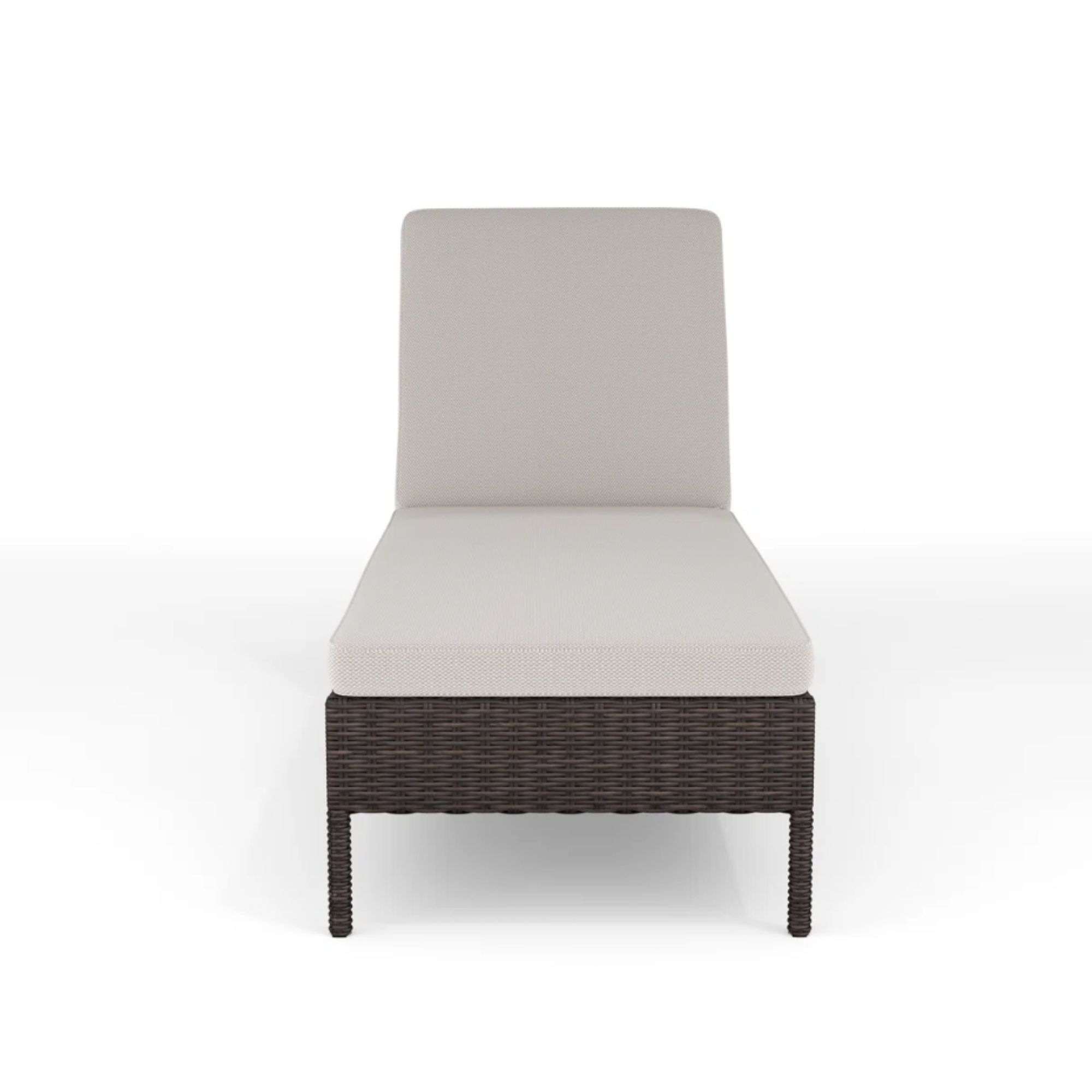 Martha Stewart Bedford Outdoor Rattan Wicker Chaise Lounge Chair With All-Weather Cushions