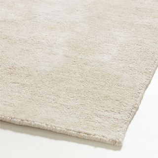 Milano Wool and Viscose Hand-Knotted Beige Area Rug