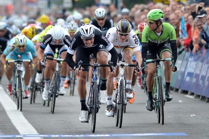 The Tour of Belgium stage 1 sprint goes to Tom Boonen